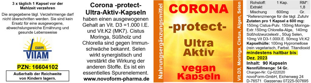 Coronavirus Schutz Präparat